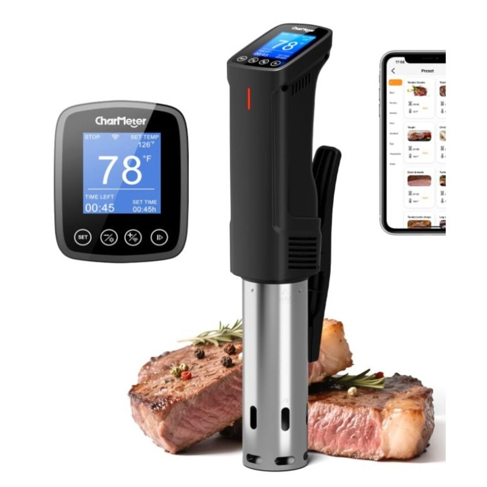 CharMeter Sous Vide Cooker Machine Wifi 1000 W Immersion Circulator App Control